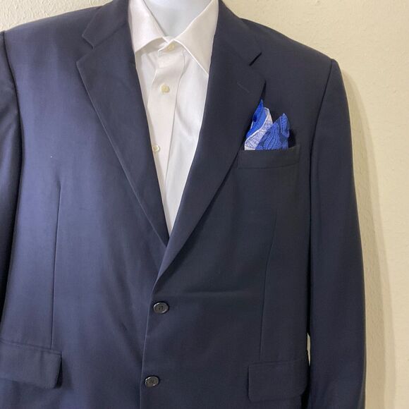 Mens Two Tone Blue Paisely Print  100% Silk Pocket Square/Hanky - Picture 5 of 8